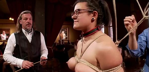  Busty Asian al fucked at bdsm party